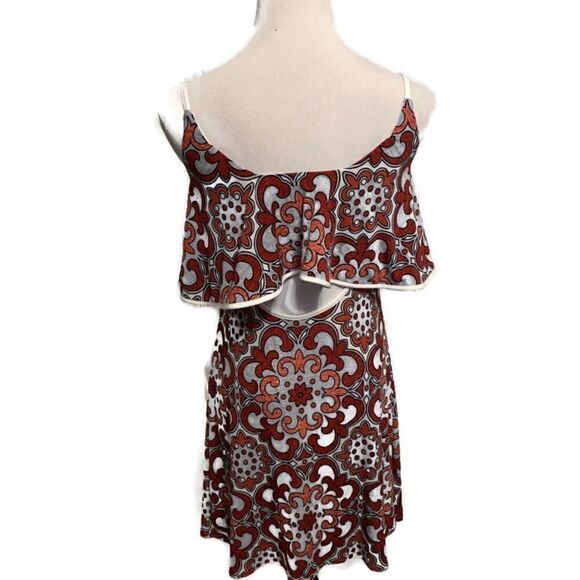 Judith March Wallpaper Ruffle Bodice Dress Sz S - Picture 2 of 5